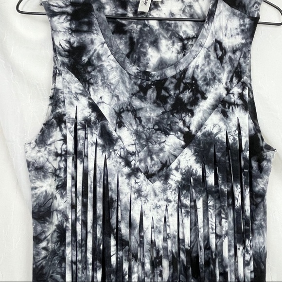 Tie-Dye Fringe Tunic Shirt Dress - Picture 4 of 8